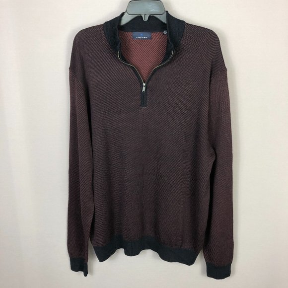 Toscano Other - Toscano Men's Merino Wool Blend Knit Sweater Size XL
